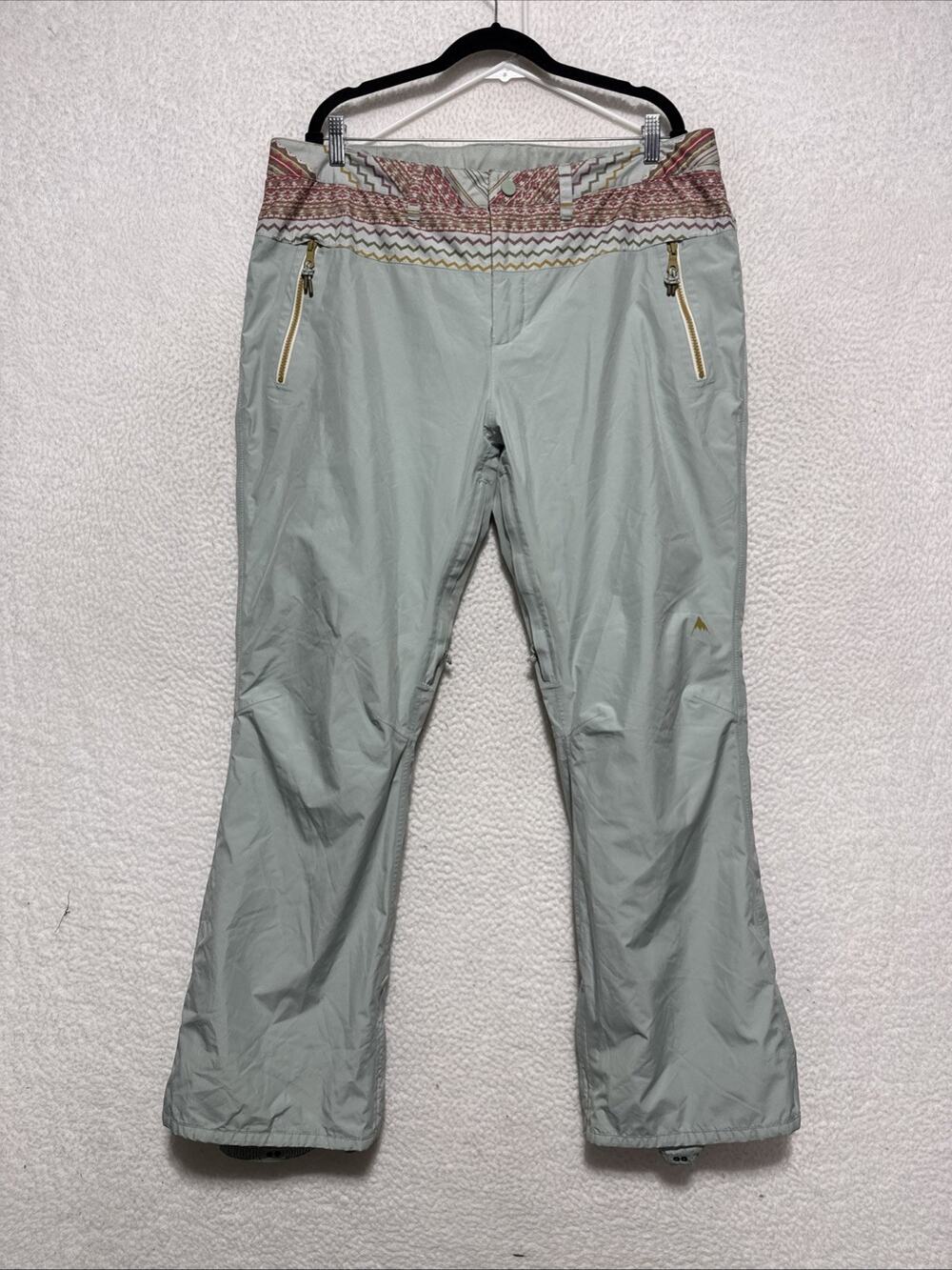 Burton Gore-Tex Duffy Insulated Ski Snowboard Pants Women’s XL Pockets Mint Grn